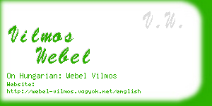 vilmos webel business card